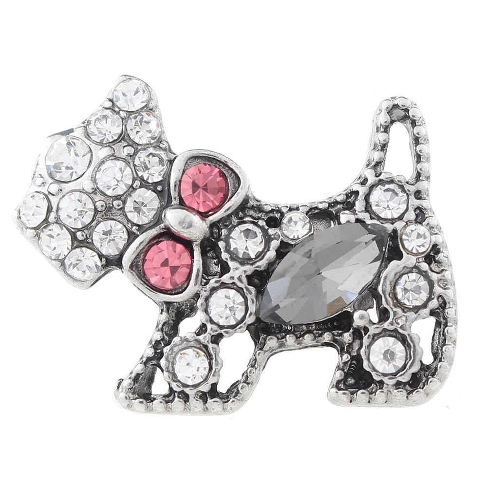 20MM dog snaps with rhinestone Snap Button