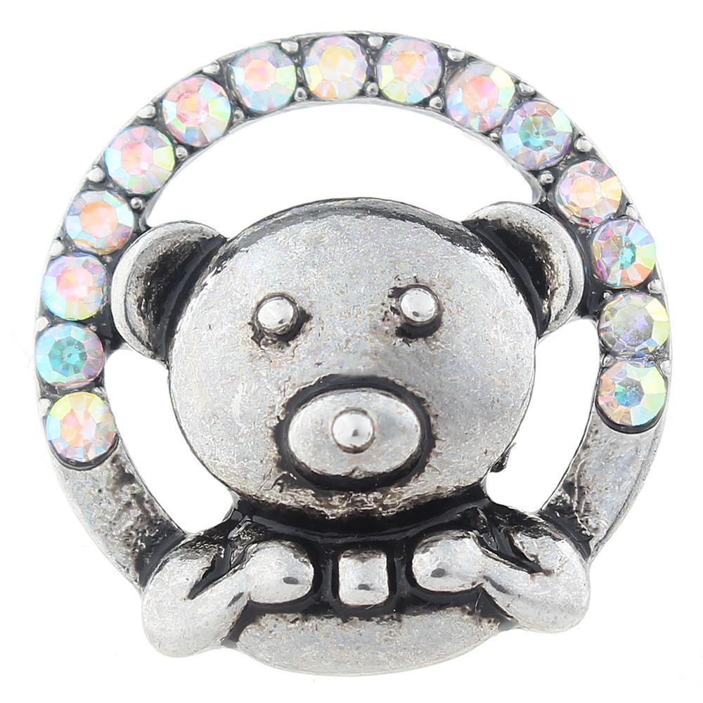 20MM bear snaps with rhinestone Snap Button