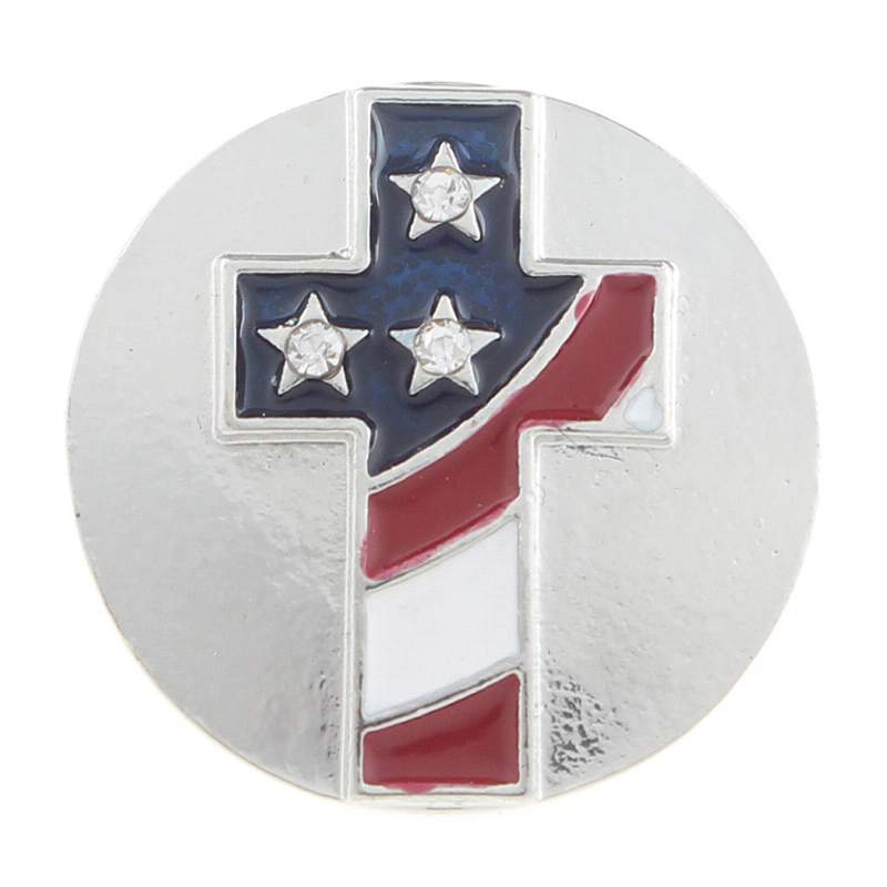 20MM cross snaps with rhinestone Snap Button