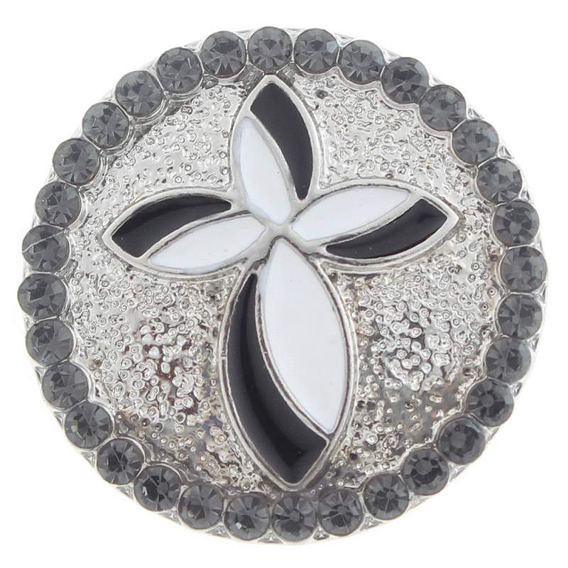 20MM cross snaps with rhinestone Snap Button