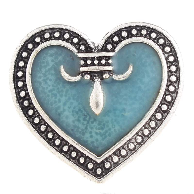 20MM heart snaps with enamel Snap Button