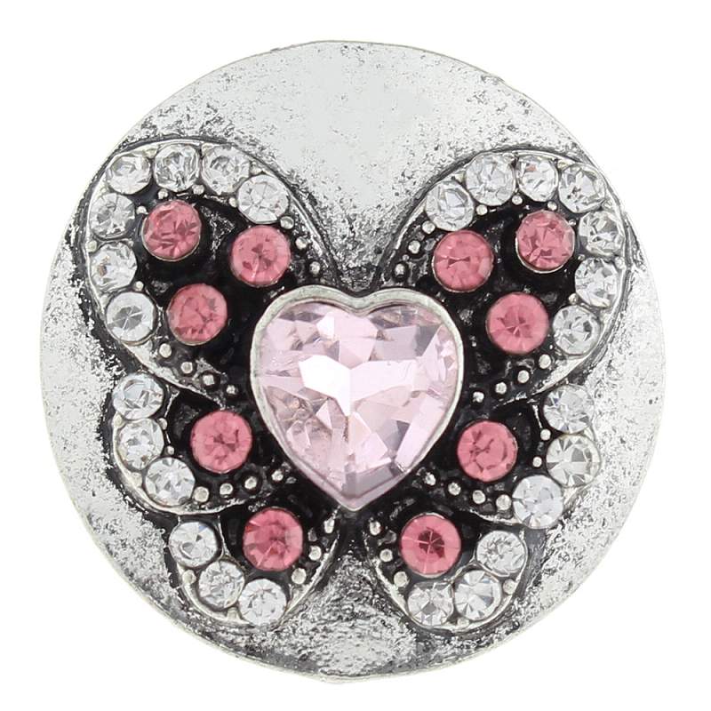 20MM butterfly snaps with rhinestone Snap Button