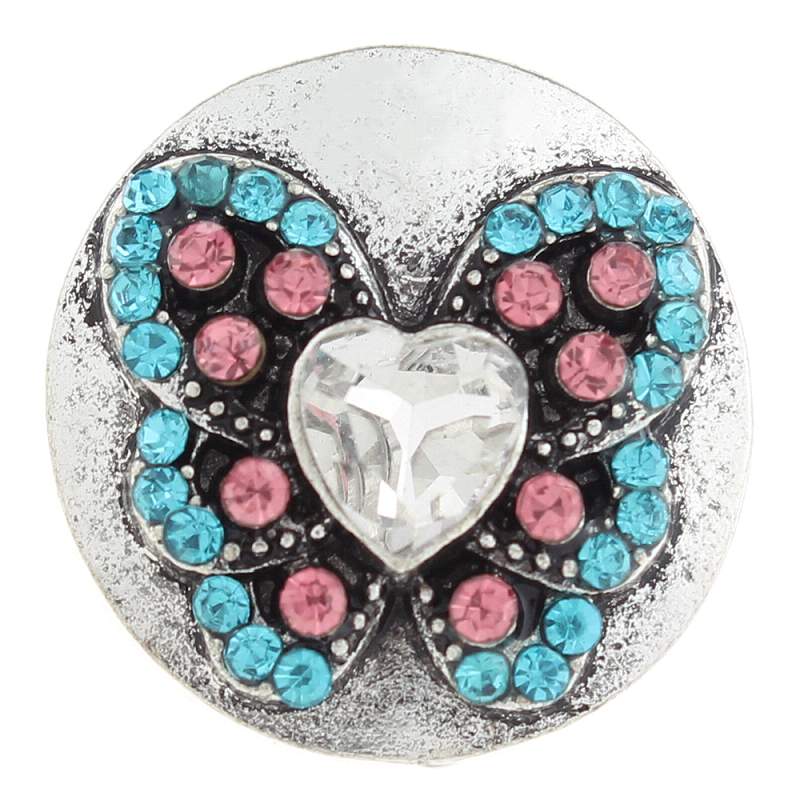 20MM butterfly snaps with rhinestone Snap Button