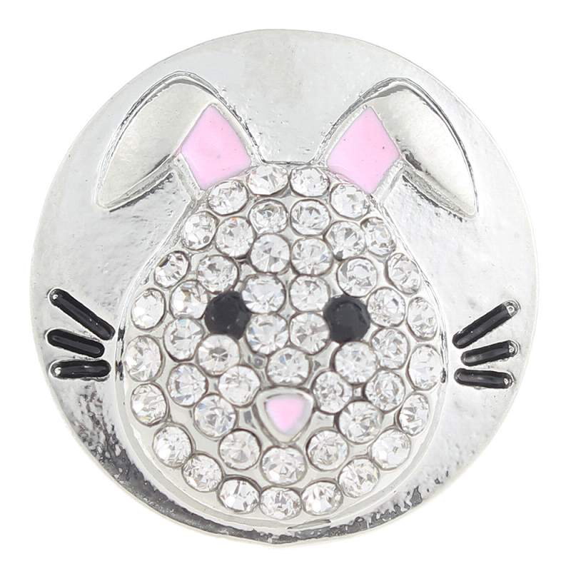 20MM rabbit snaps with rhinestone Snap Button