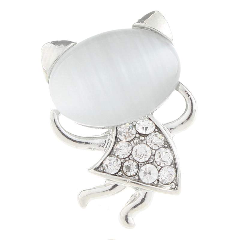 20MM miss cat snaps with rhinestone 20mm Snap Button