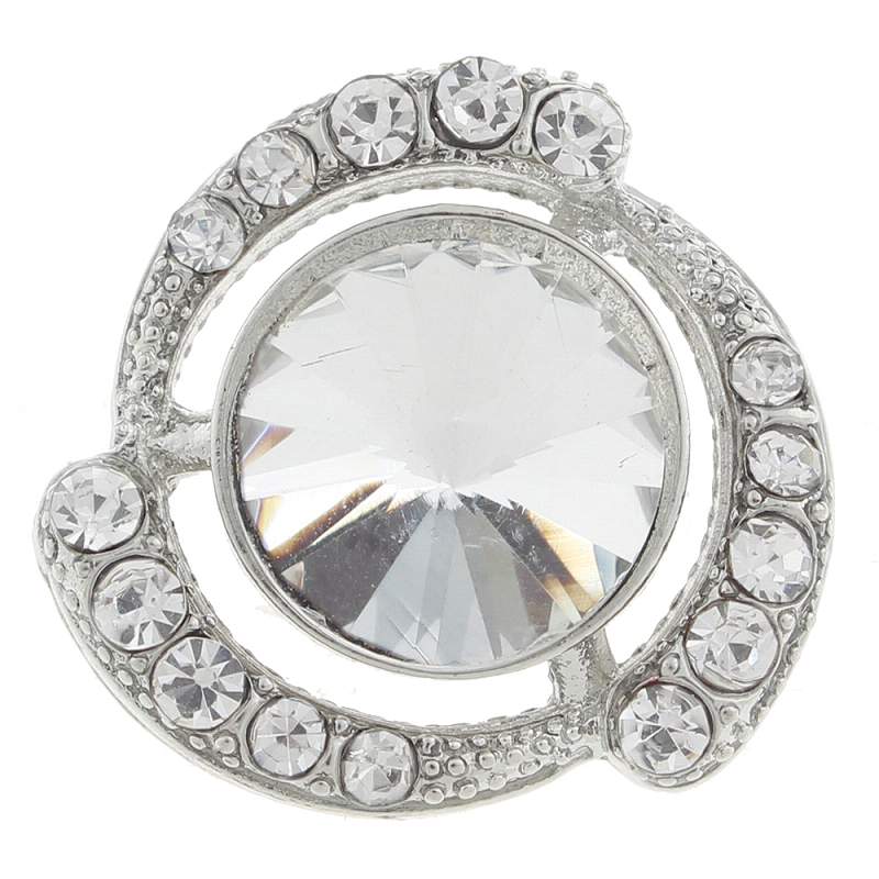 20MM snaps plated sliver with rhinestone 20mm Snap Button