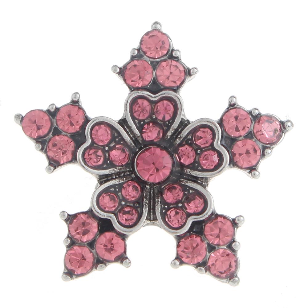 20mm star Snap Button with rhinestone