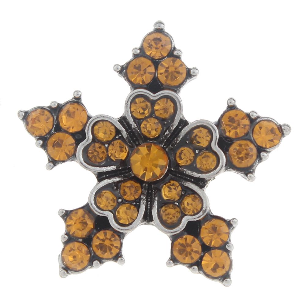 20mm star Snap Button with rhinestone