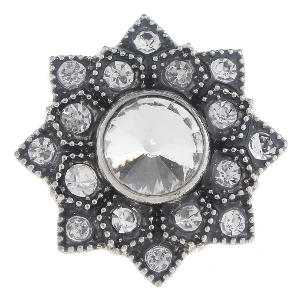 20mm design Snap Button with rhinestone