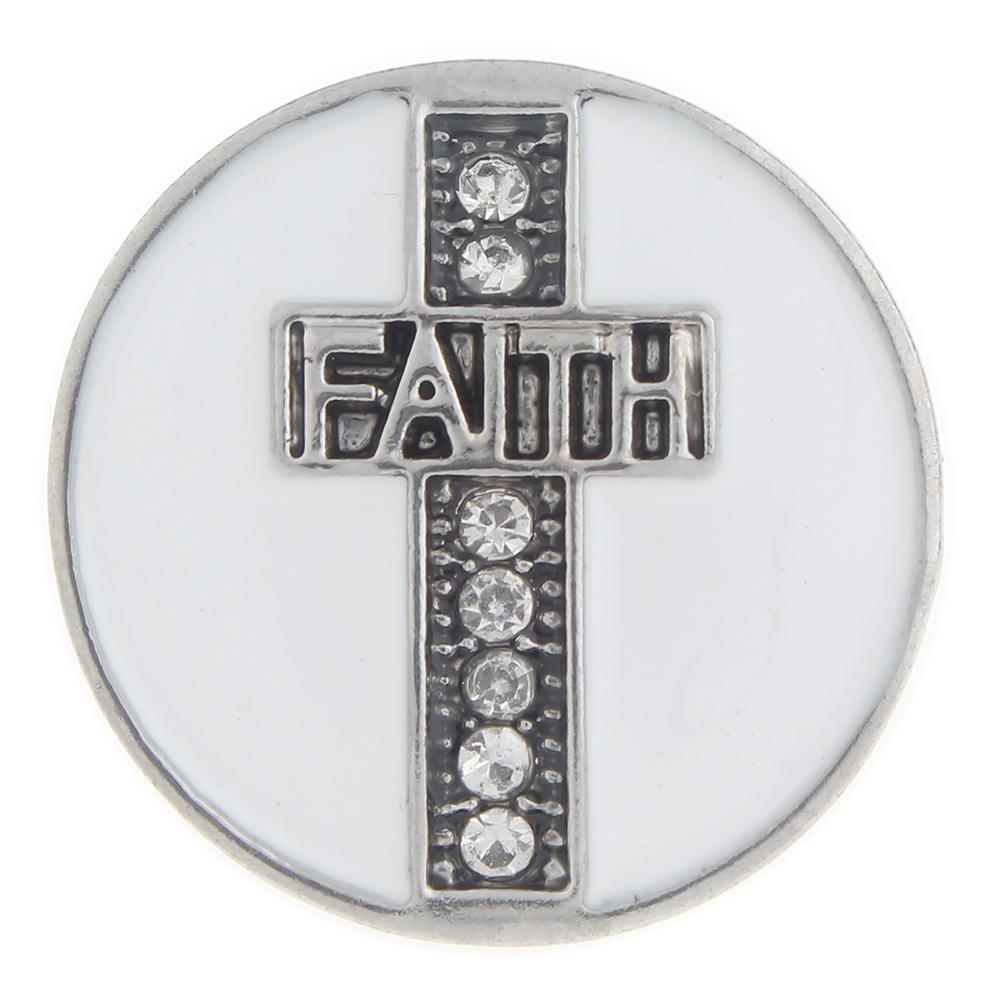 20mm cross Snap Button with rhinestone