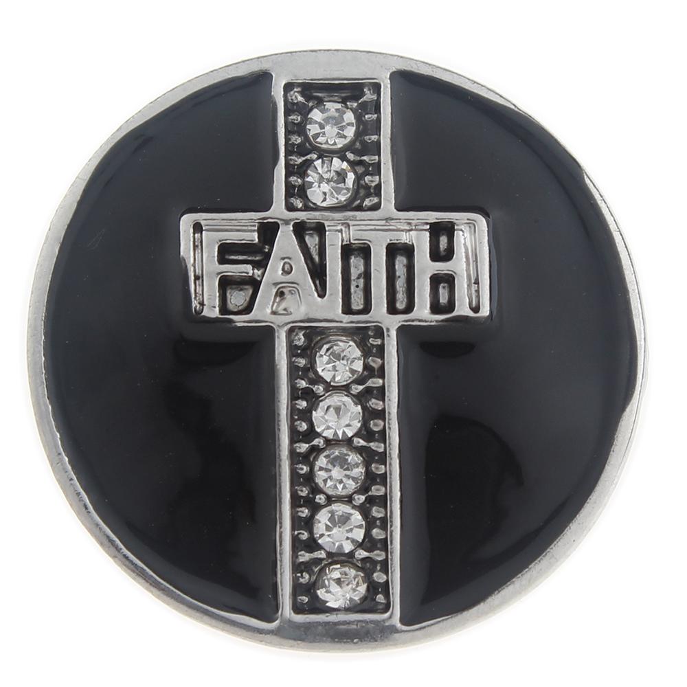 20mm cross Snap Button with rhinestone