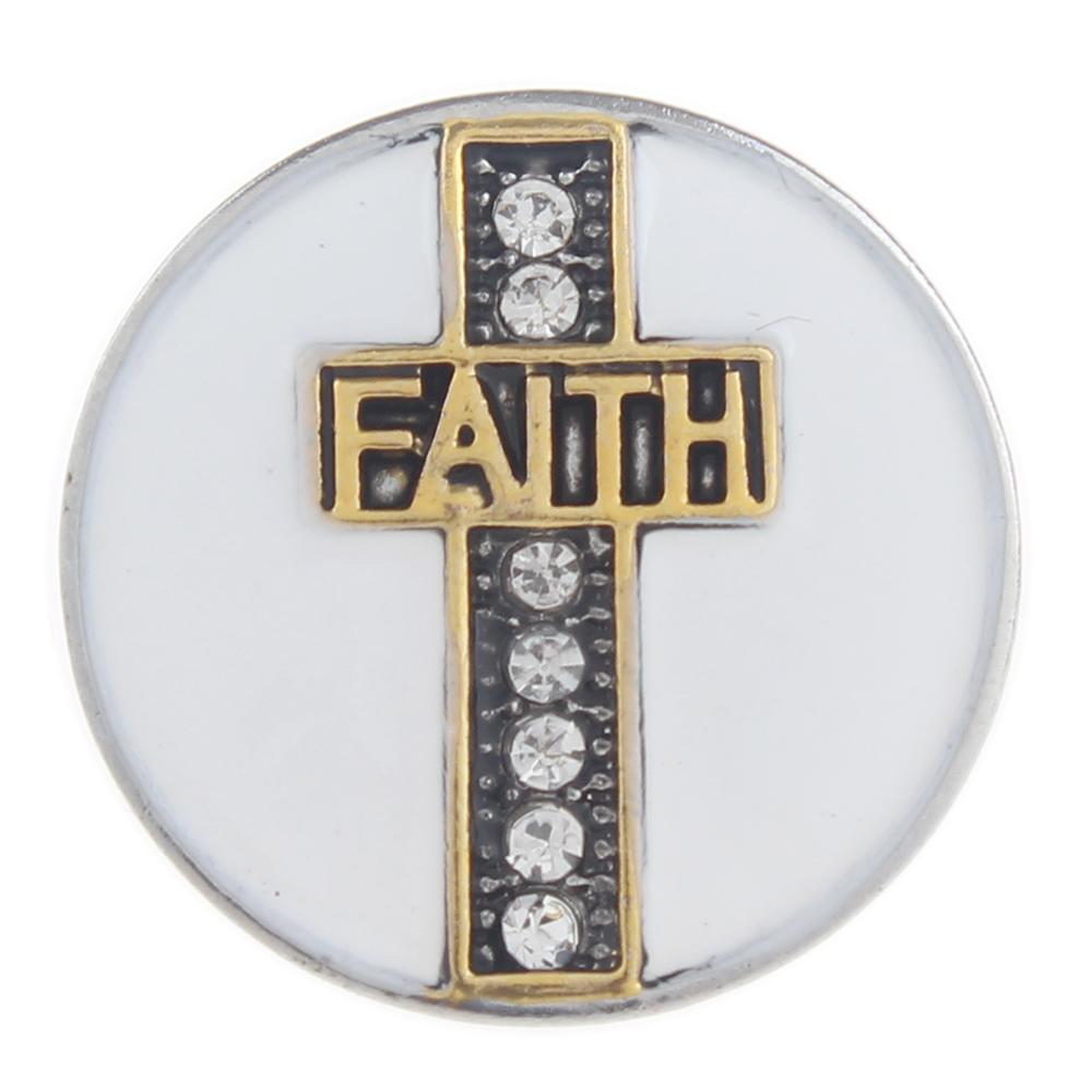 20mm cross Snap Button with rhinestone