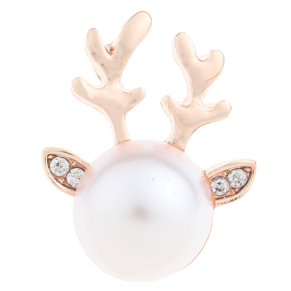 20mm Christmas deer Snap Button with rhinestone