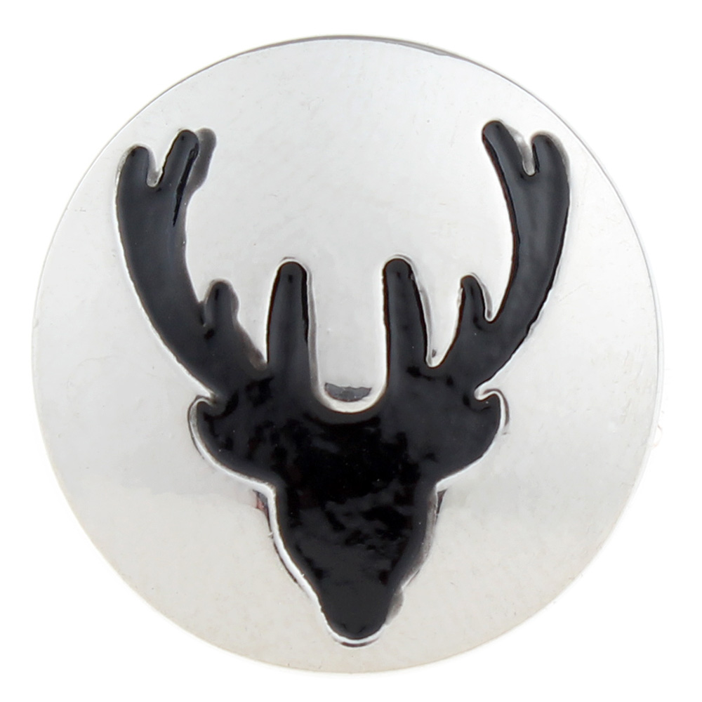 20mm Christmas deer Snap Button with enamel