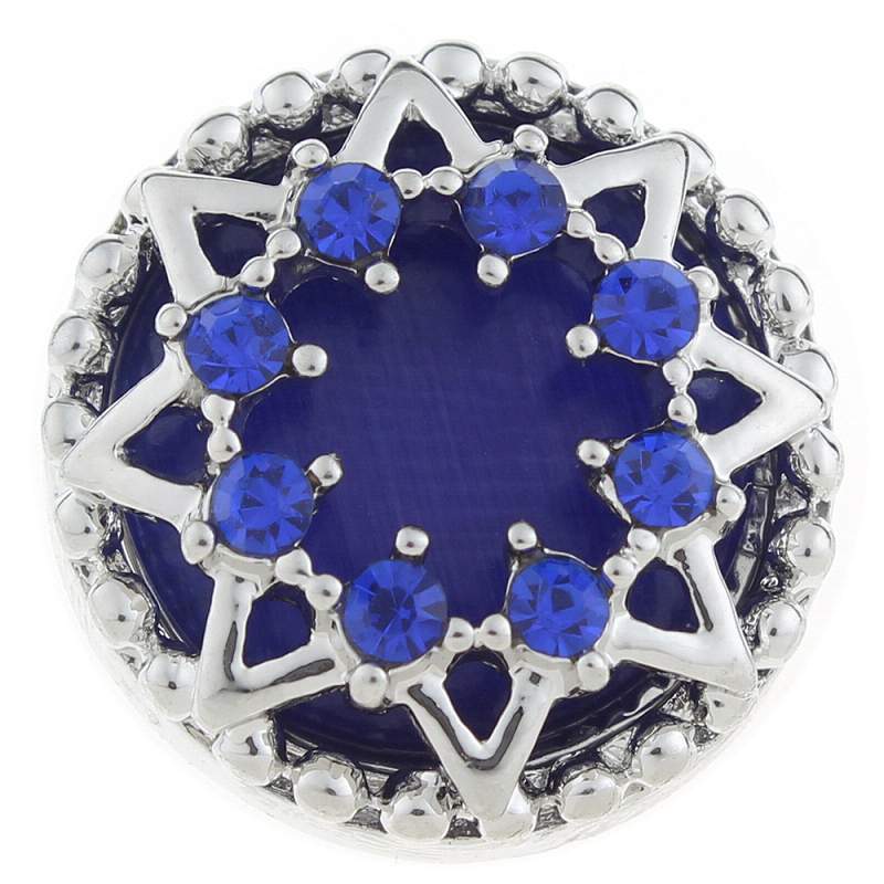 20mm star design Snap Button with rhinestone