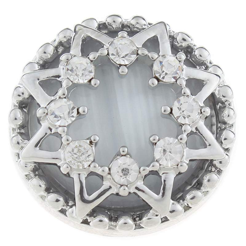 20mm star design Snap Button with rhinestone