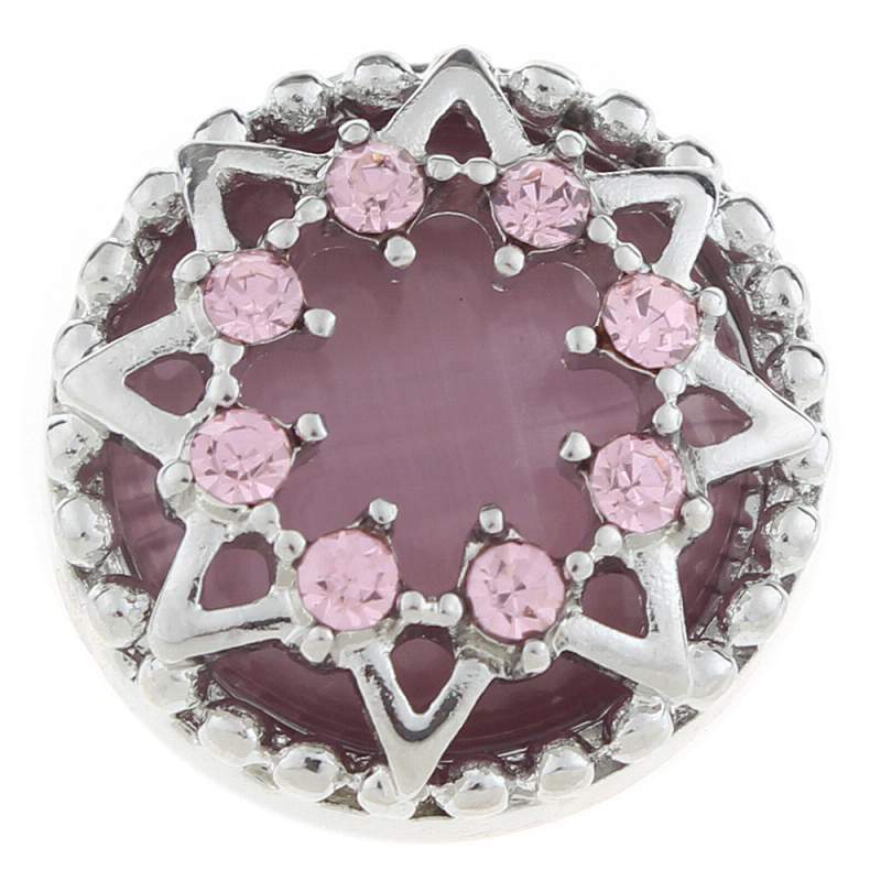 20mm star design Snap Button with rhinestone