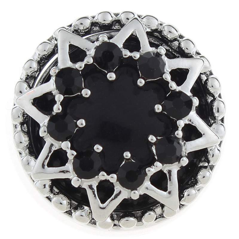 20mm star design Snap Button with rhinestone