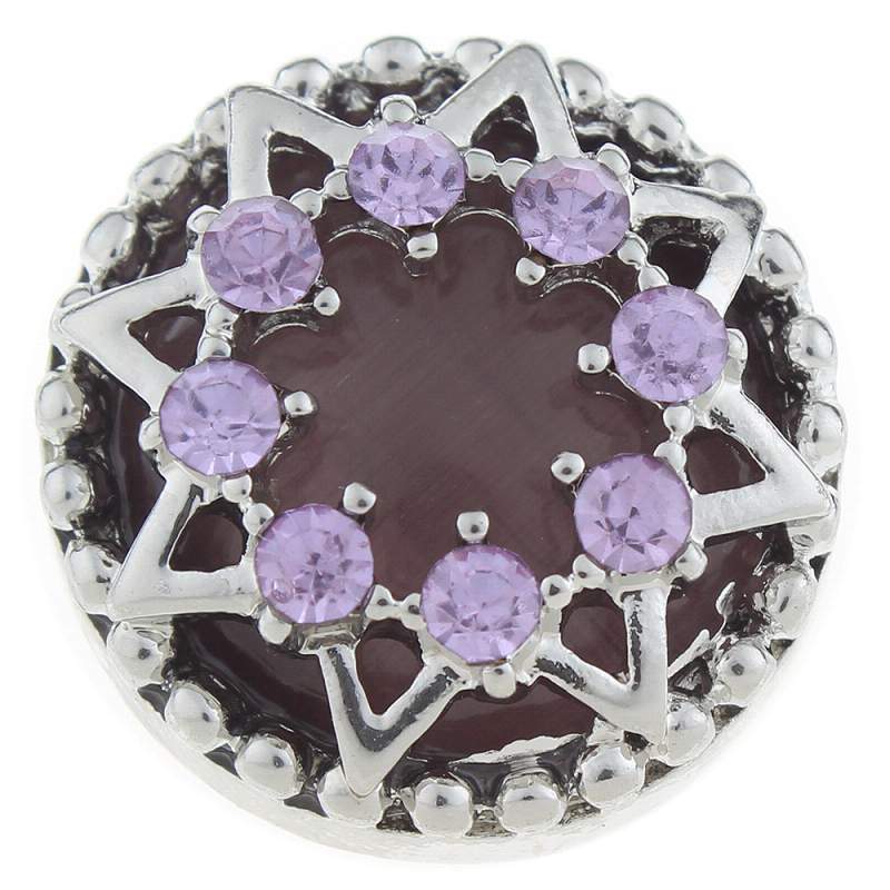 20mm star design Snap Button with rhinestone