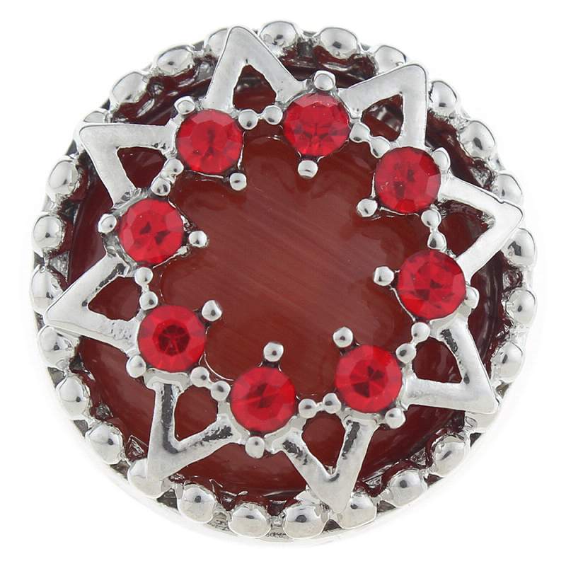 20mm star design Snap Button with rhinestone