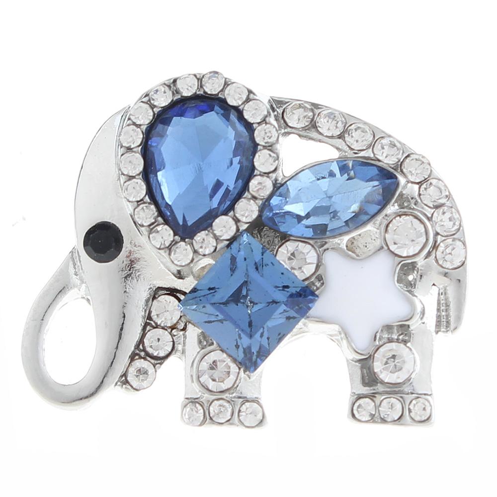 20mm elephant Snap Button with rhinestone