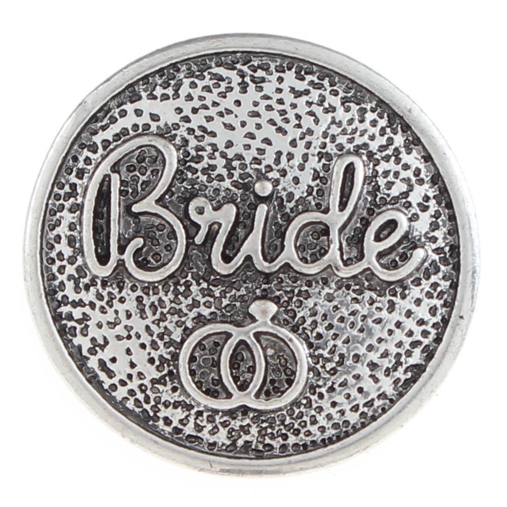 20mm bride Snap Button plated sliver