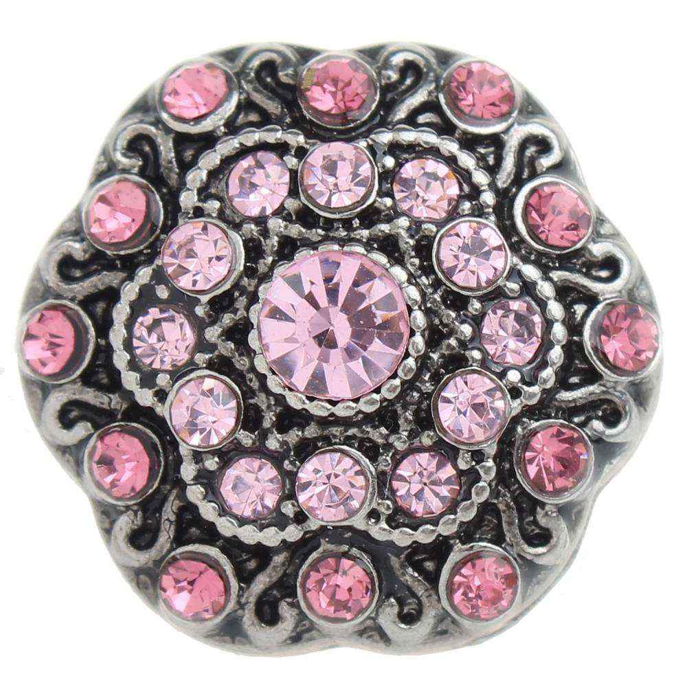polygon Pink and Rose 20mm Snap Button