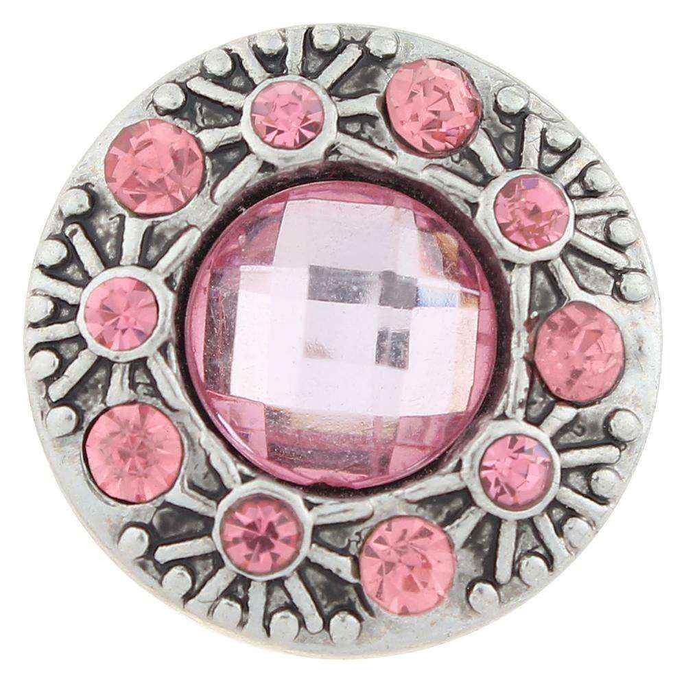 Pink 20mm Snap Button