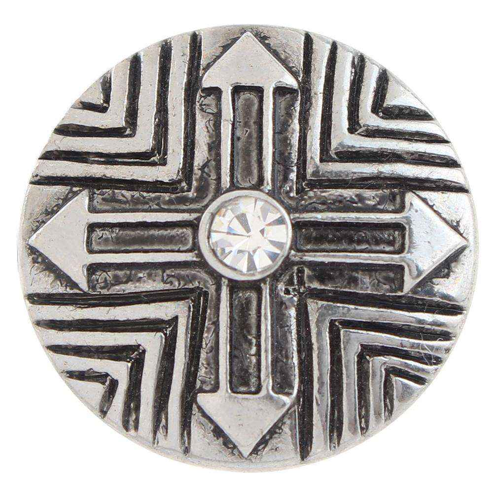 White Faith Cross 20mm Snap Button