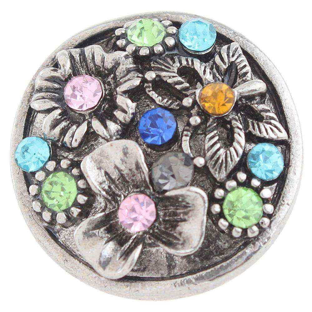 Colorful Flower 20mm Snap Button