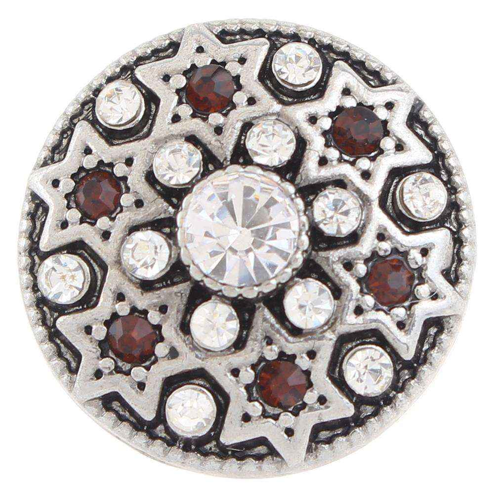 White and Purple 20mm Snap Button