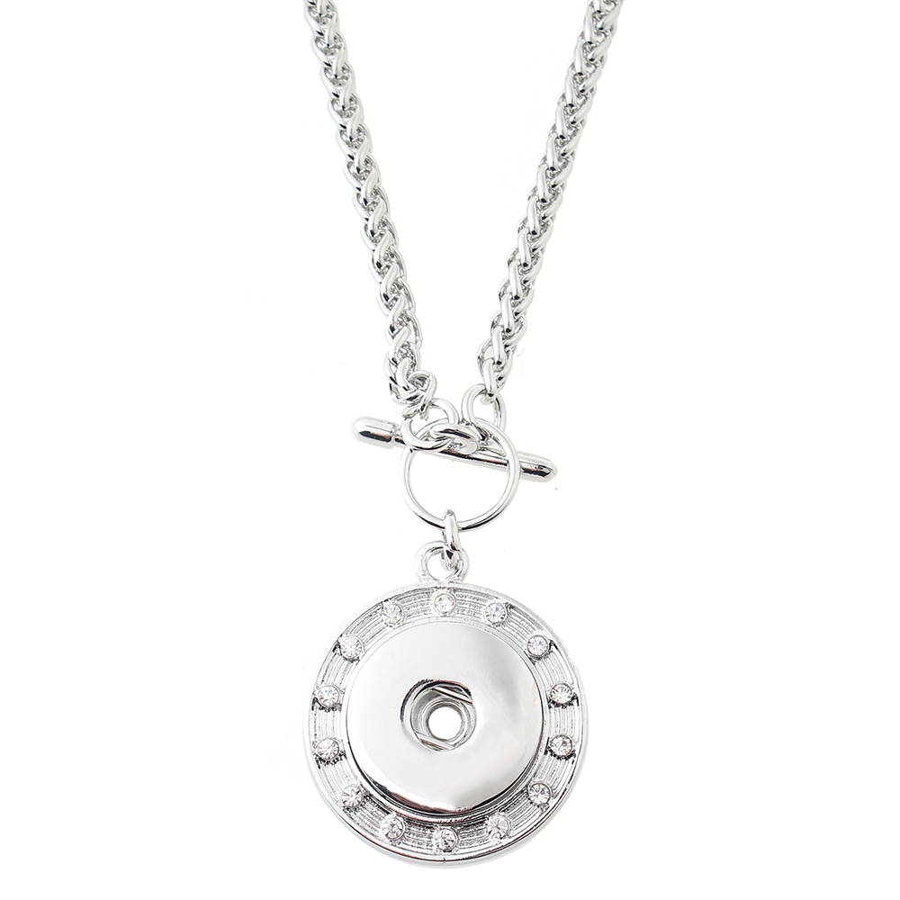 Silver-plated Snaps Necklace with 80CM Chain