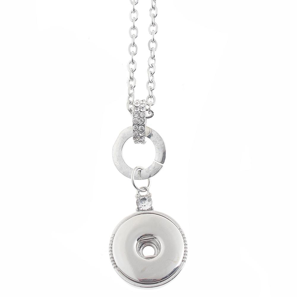 Silver-plated Snaps Necklace with Chain