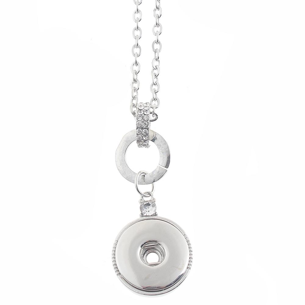 Silver-plated Snaps Necklace with Chain