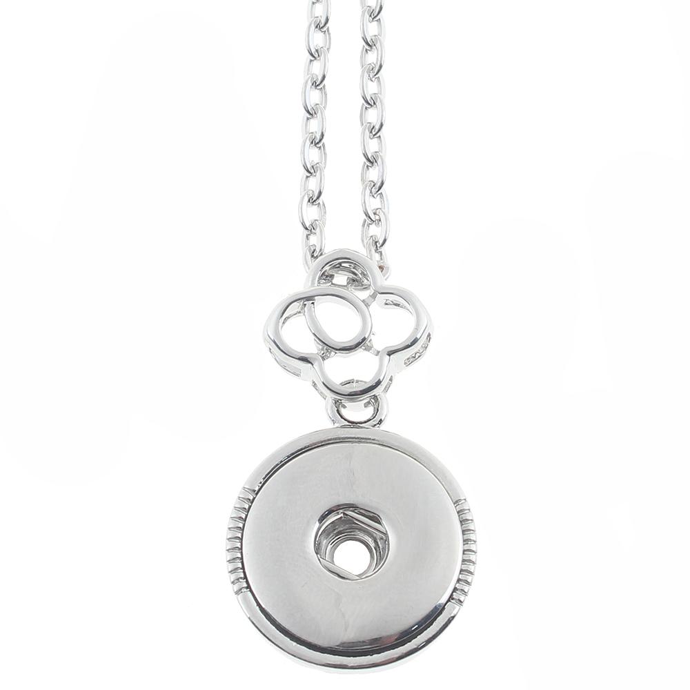 Silver-plated Snaps Necklace with Chain