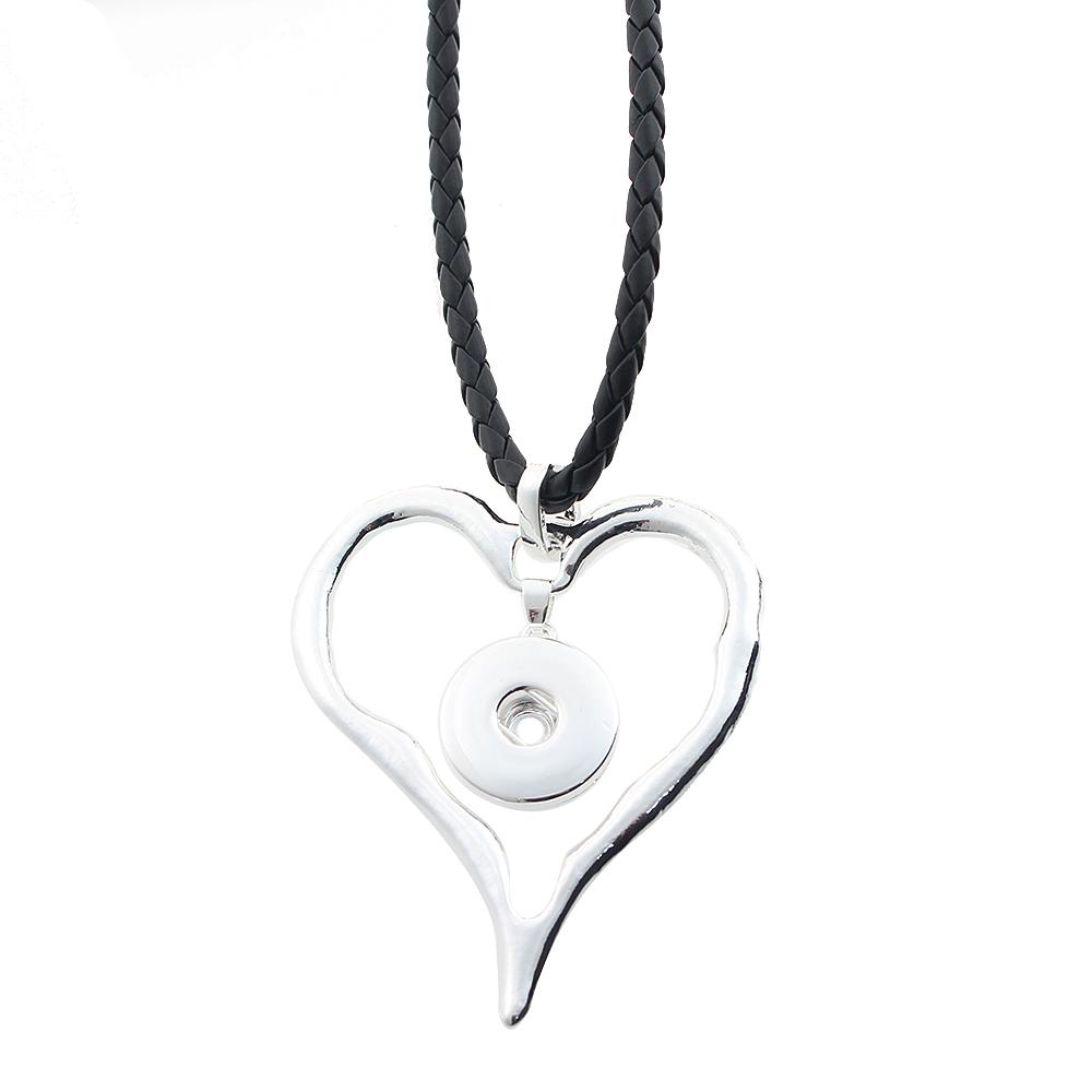 Silver-plated Snaps Necklace with Chain