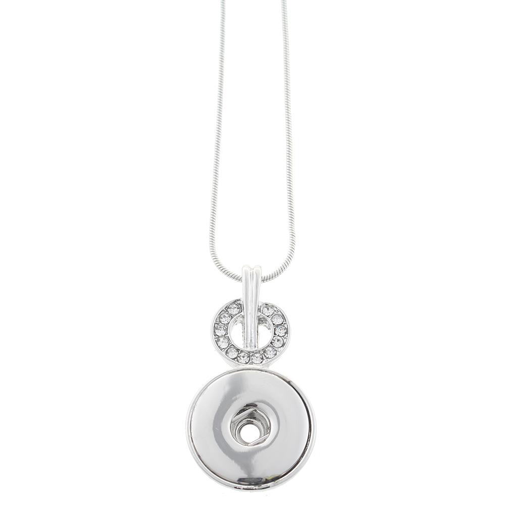 Silver-plated Snaps Necklace with Chain