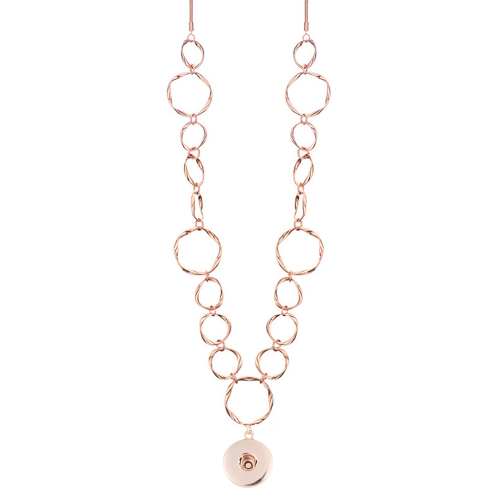 Rose golden-plated Snaps Necklace with Chain