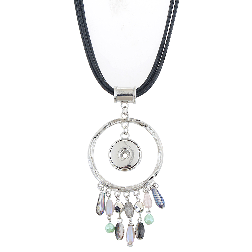 Sliver plated Snaps Necklace with Chain