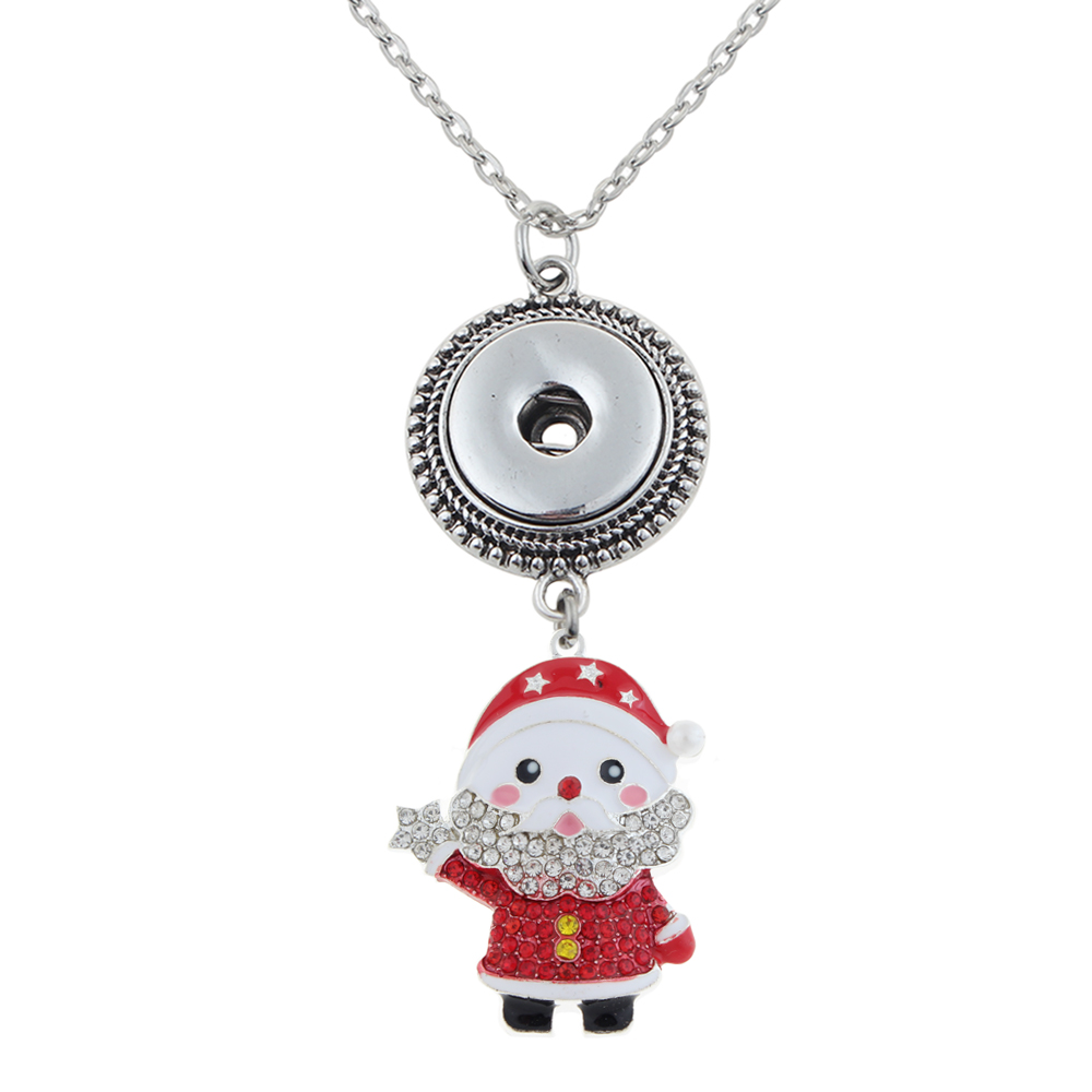 Xmas Christmas Santa Claus pendant with 70CM chain necklace