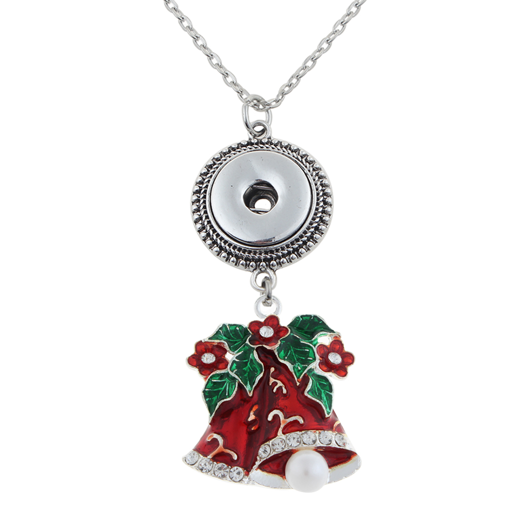 Red Xmas Christmas Bell pendant with 70CM chain necklace