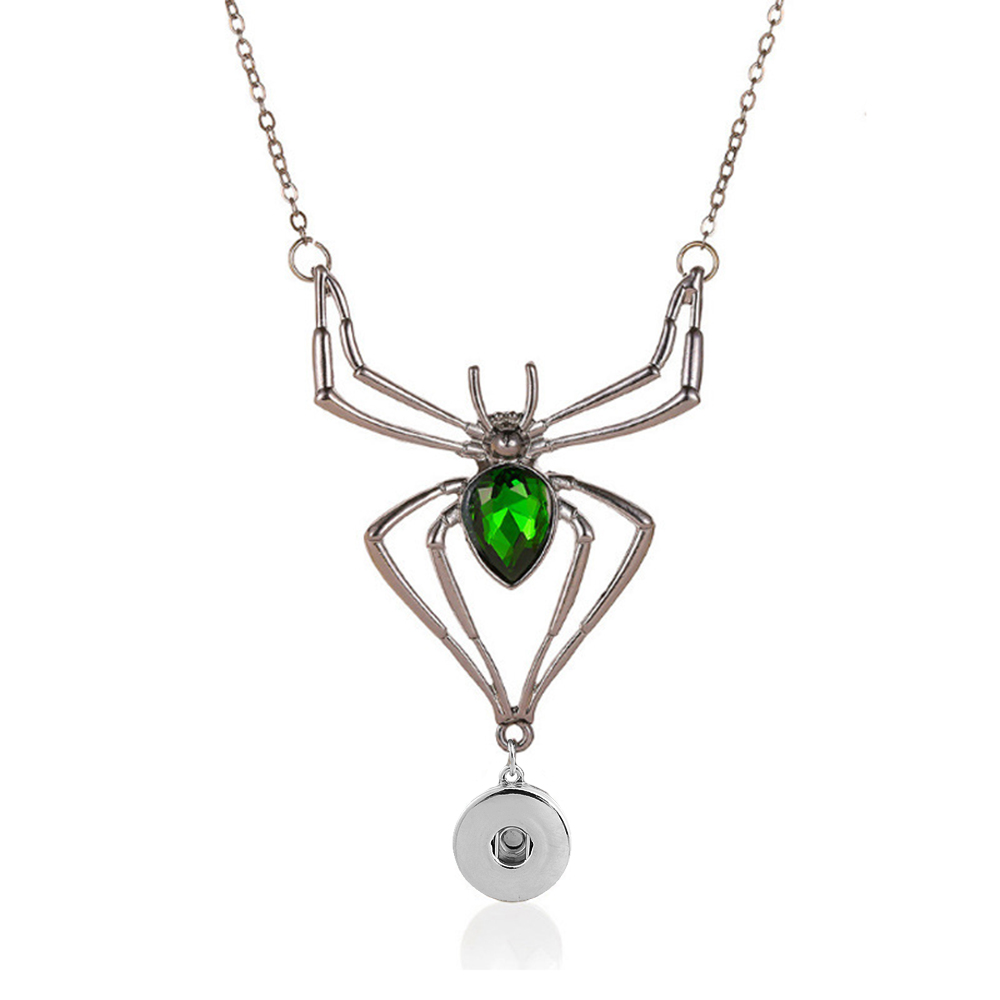 20mm Spider snap buttons necklace