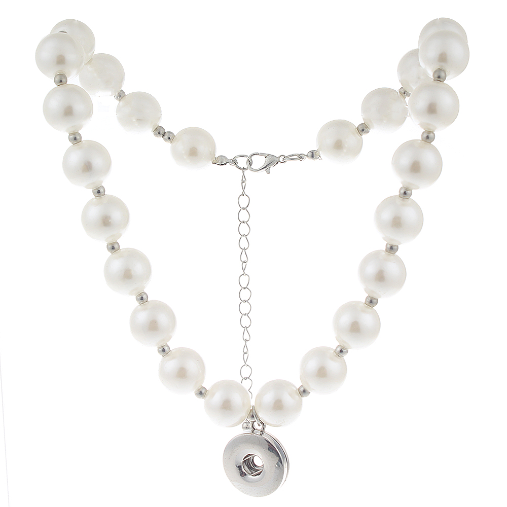 20mm Imitation pearl necklace Snap Necklace