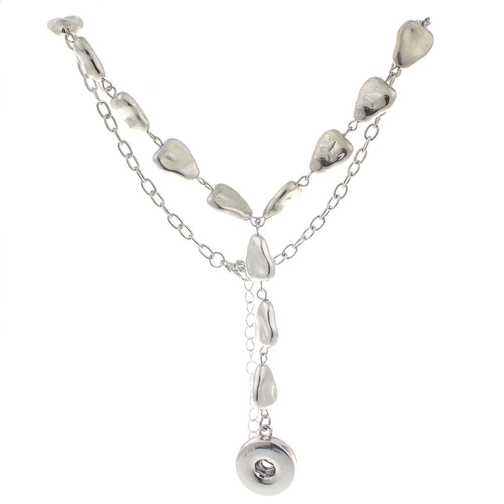 20mm Baroque irregular pendant clavicle chain Snap Necklace