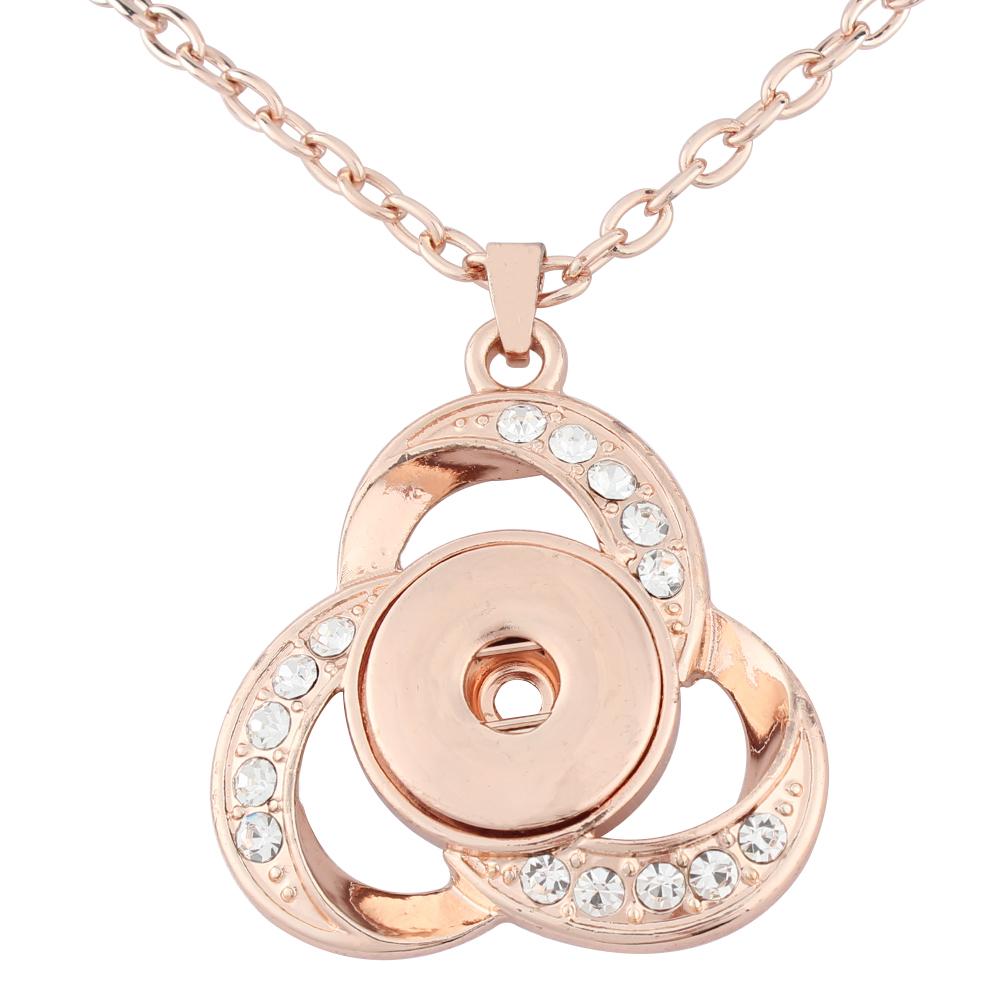 Rose Gold-plated 20mm Snaps Necklace Jewelry