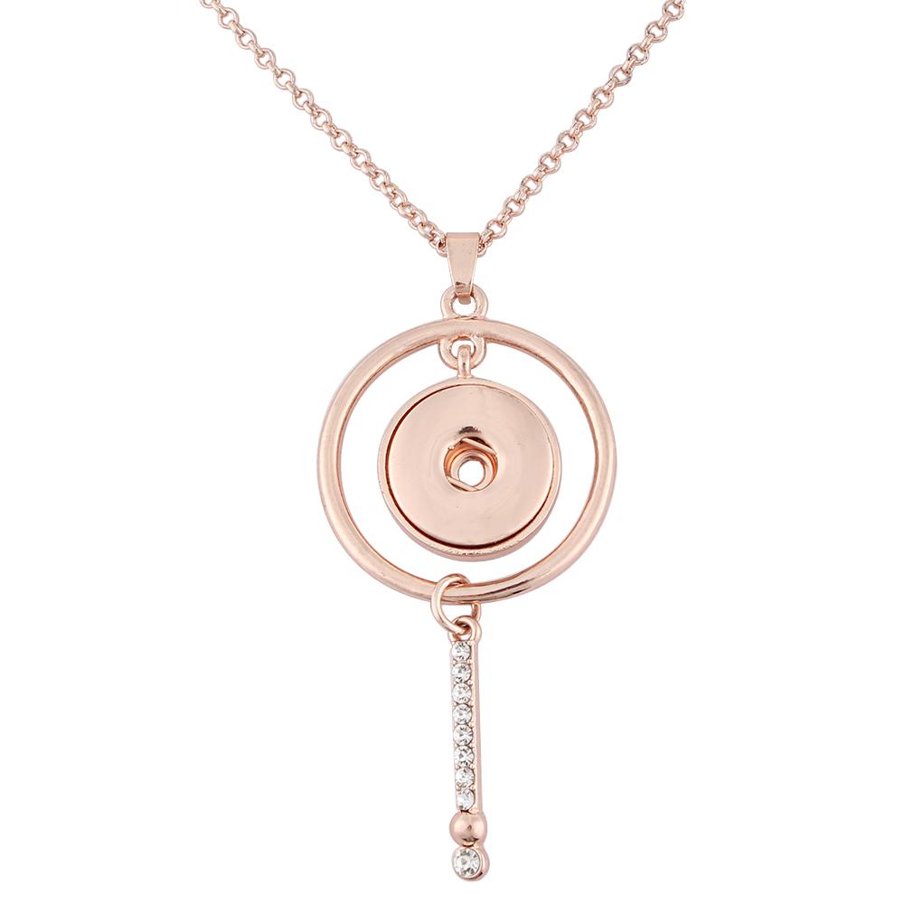 Rose Gold-plated 20mm Snaps Necklace Jewelry