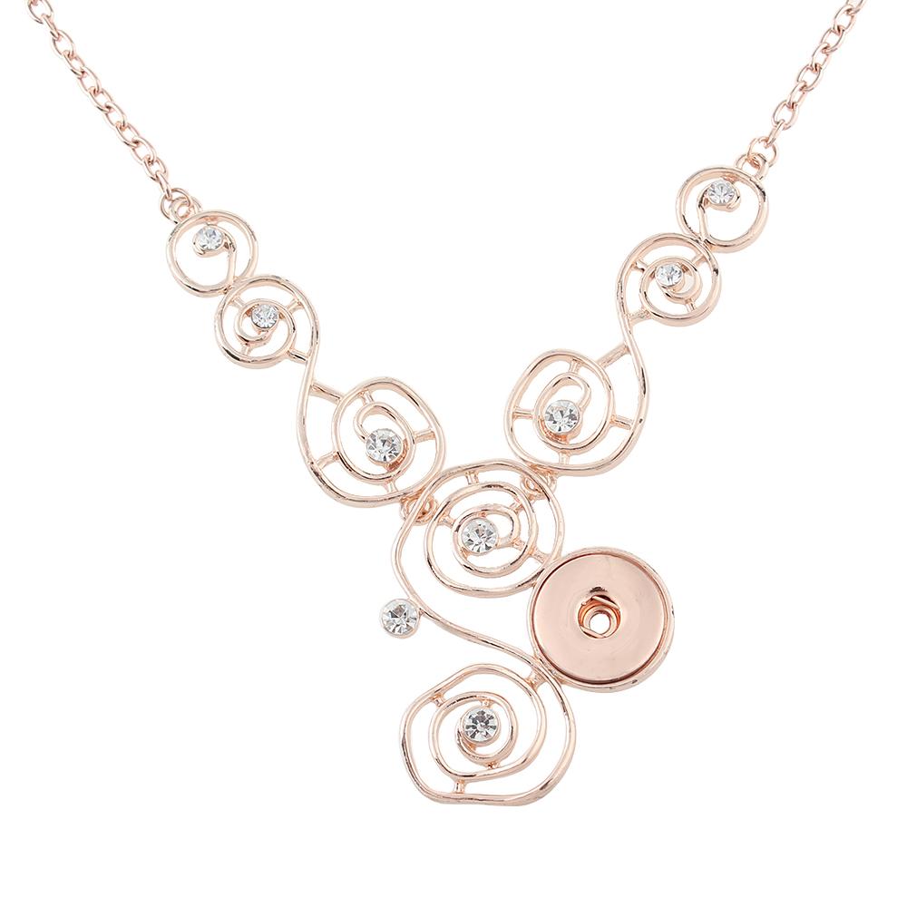 Rose Gold-plated 20mm Snaps Necklace Jewelry