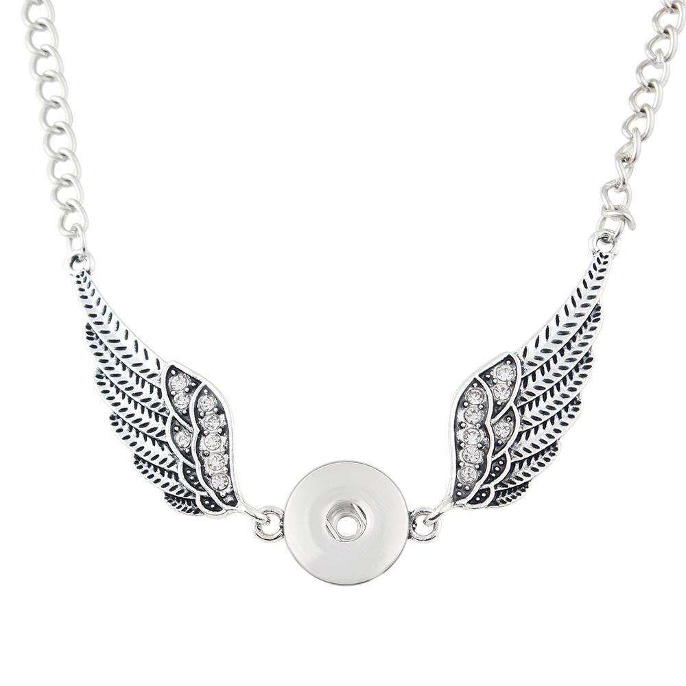 20mm snaps Necklace with big wings chain
