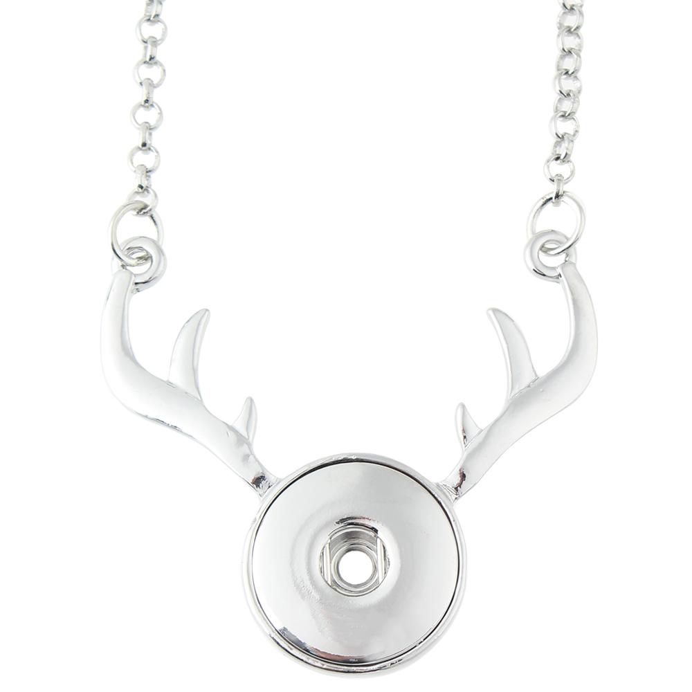 Christmas Xmas Animal Deer Snaps Necklace With 65cm Chain