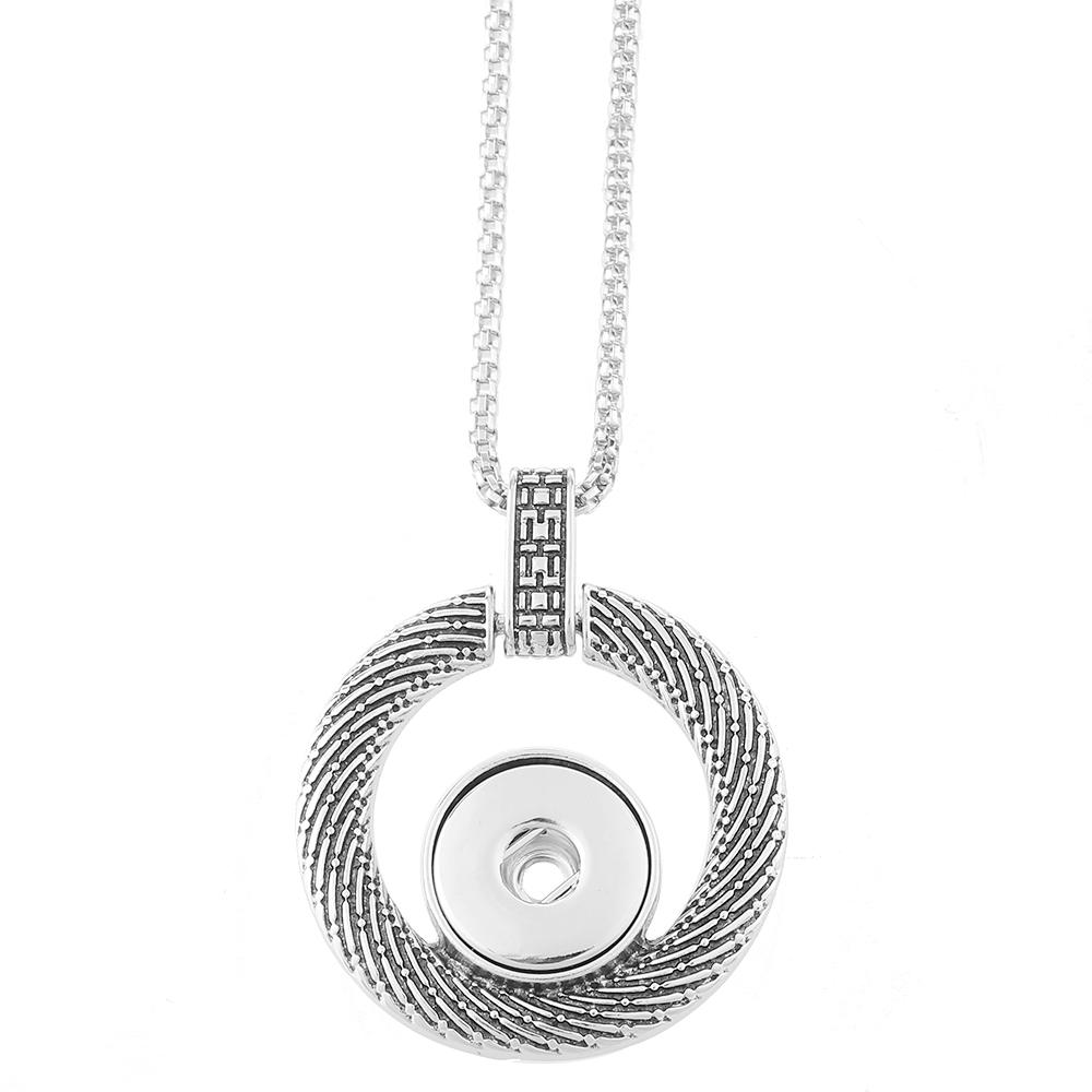 Silver-plated Snaps Necklace with 60CM Chain